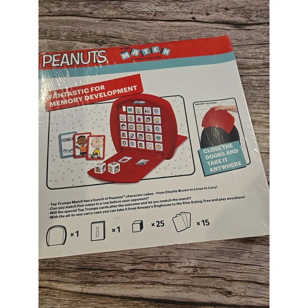 PEANUTS CRAZY CUBE MEMORY DEVELOPMENT MATCH GAME, NEW-SEALED (054)